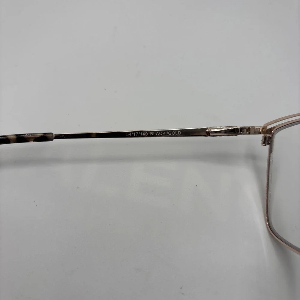Marie Claire Women's 6346 Black/Gold Eyeglasses Frames Size 54-17-140mm #C190